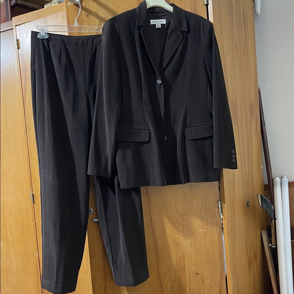 Casual Corner Chocolate Brown Jacket and Pant
